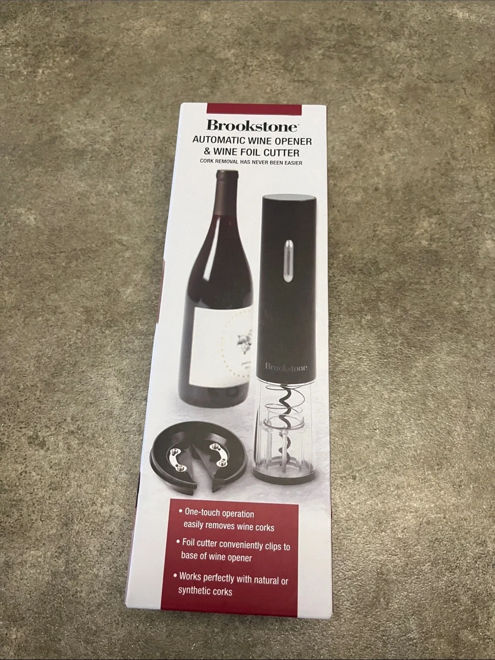 New in sealed box Brookstone auto wine opener